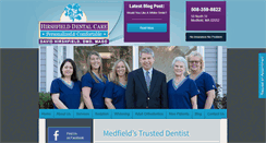 Desktop Screenshot of hirshfielddentalcare.com