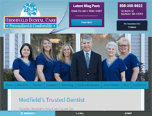 Tablet Screenshot of hirshfielddentalcare.com
